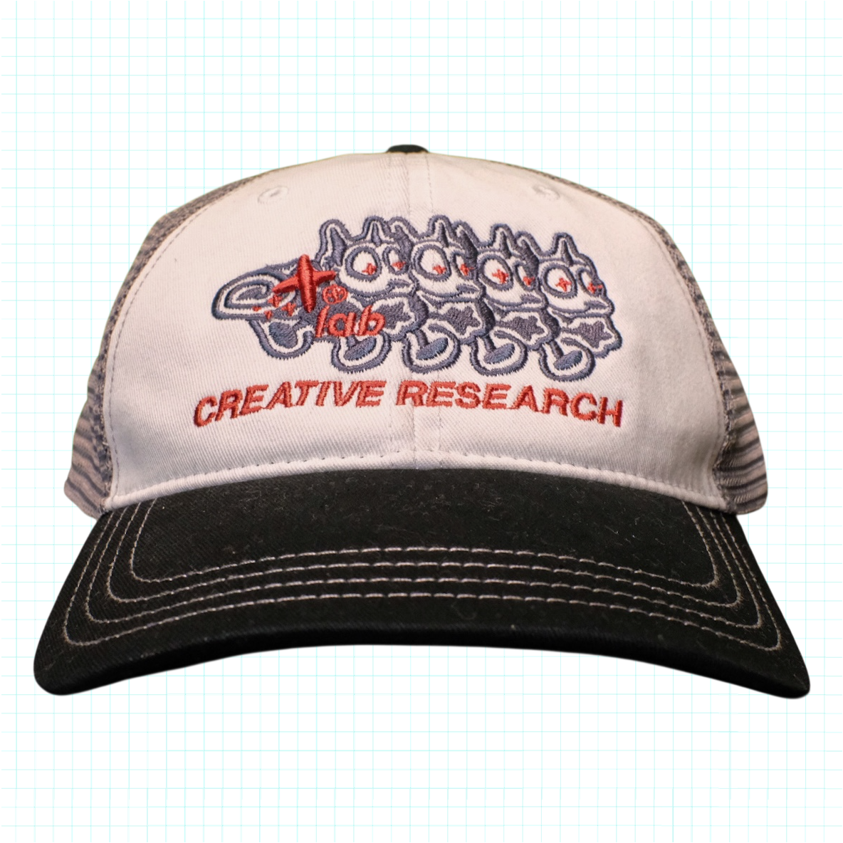 CREATIVE RESEARCH Trucker Cap - White/Charcoal