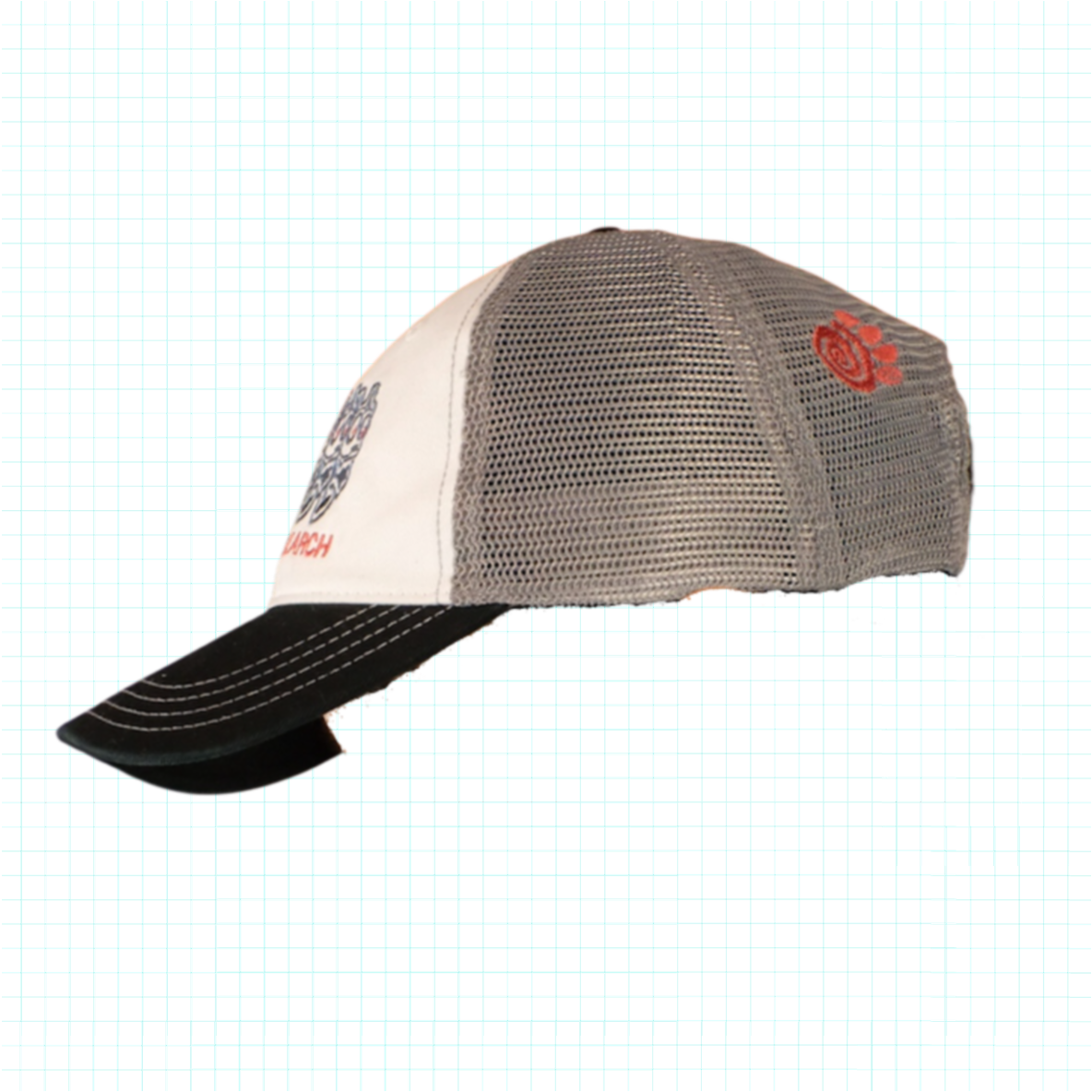 CREATIVE RESEARCH Trucker Cap - White/Charcoal