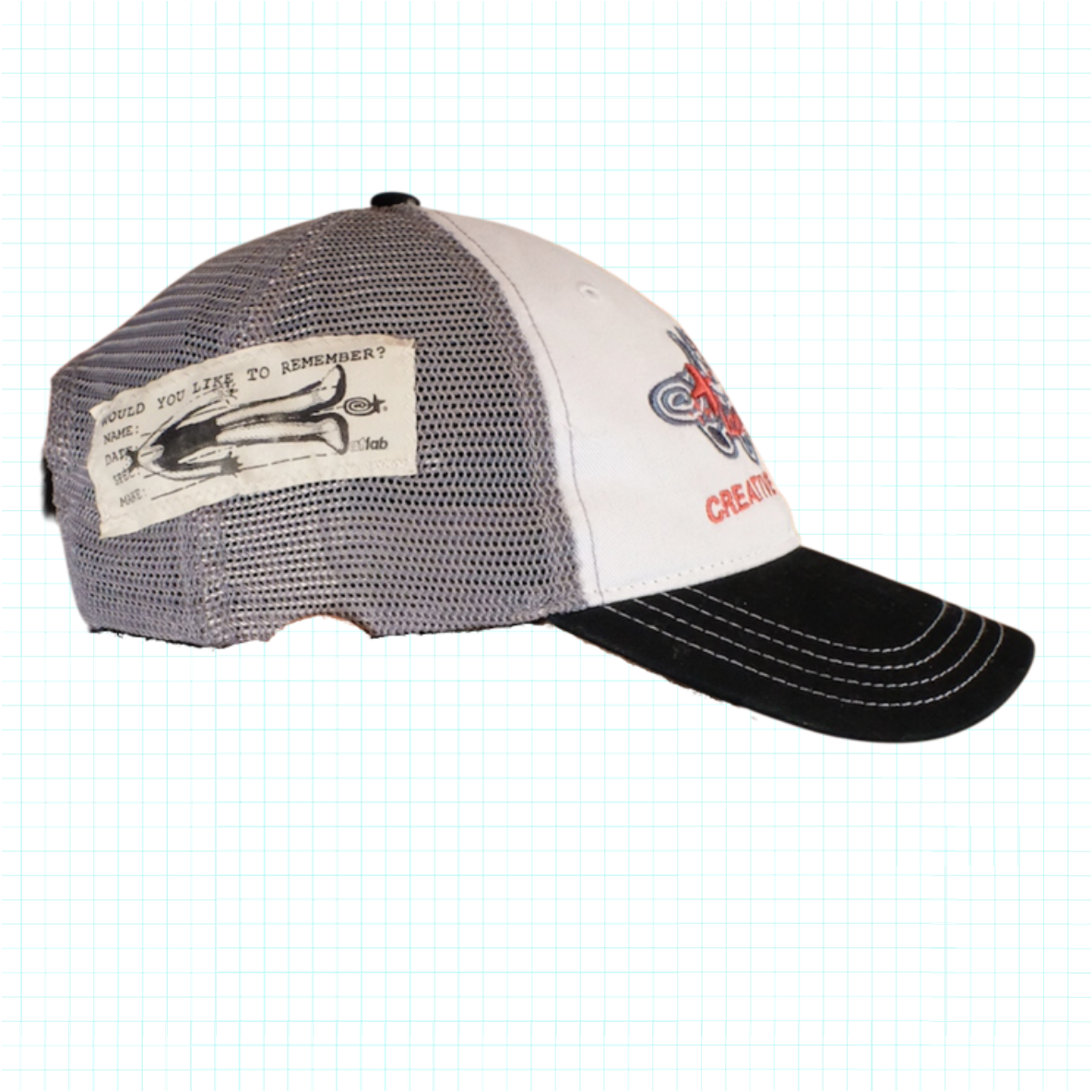 CREATIVE RESEARCH Trucker Cap - White/Charcoal