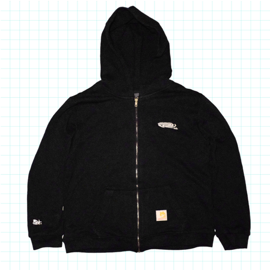 Labware Waffle Thermal Zip Up Hoodie - Black