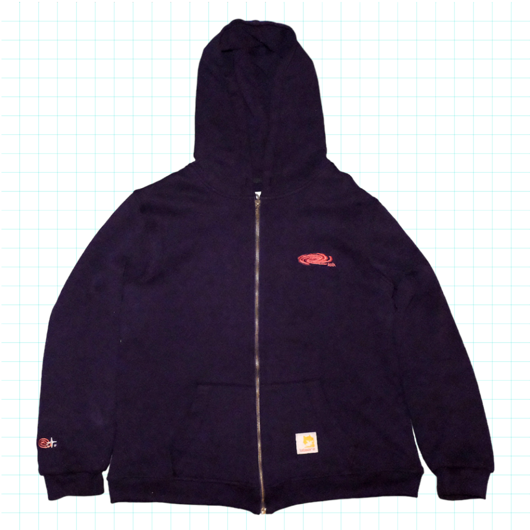 Labware Waffle Thermal Zip Up Hoodie - Eggplant