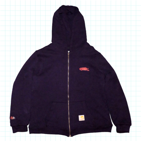 Labware Waffle Thermal Zip Up Hoodie - Eggplant