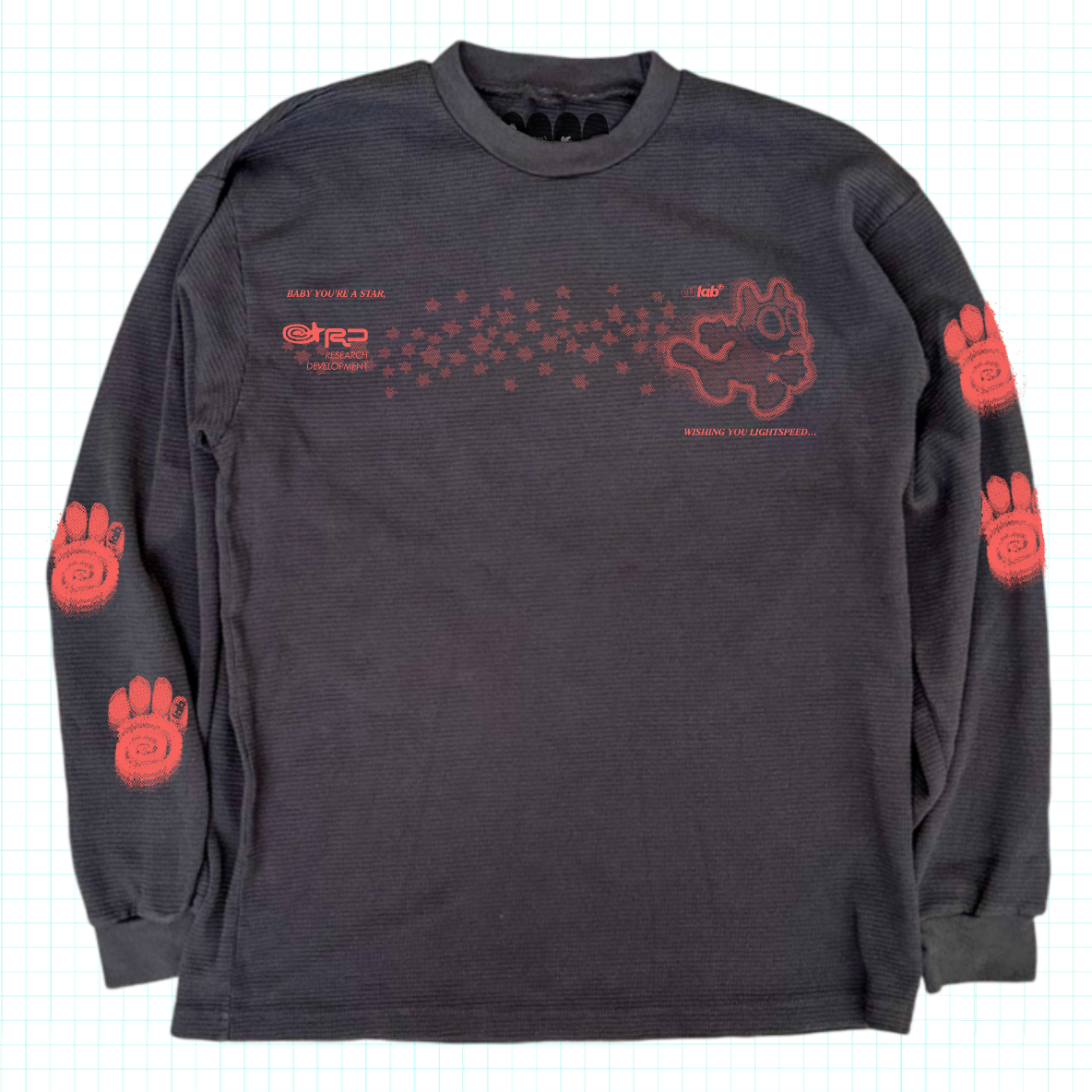 YOU’RE A STAR Thermal Longsleeve - Dolphin Blue