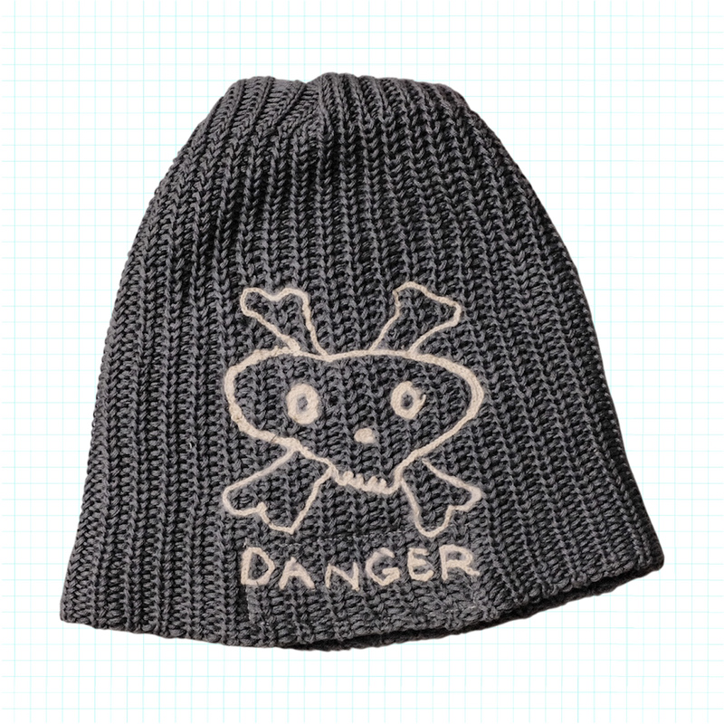 DANGER Skull Cap - Charcoal