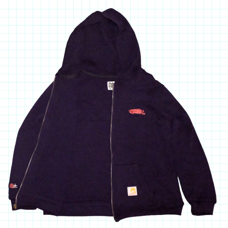 Labware Waffle Thermal Zip Up Hoodie - Eggplant