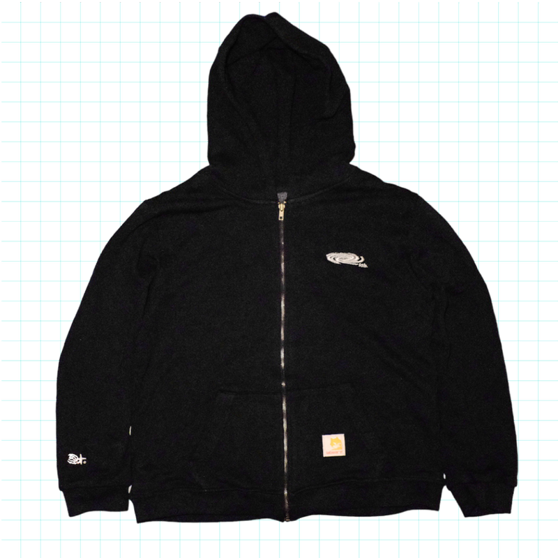 Labware Waffle Thermal Zip Up Hoodie - Black