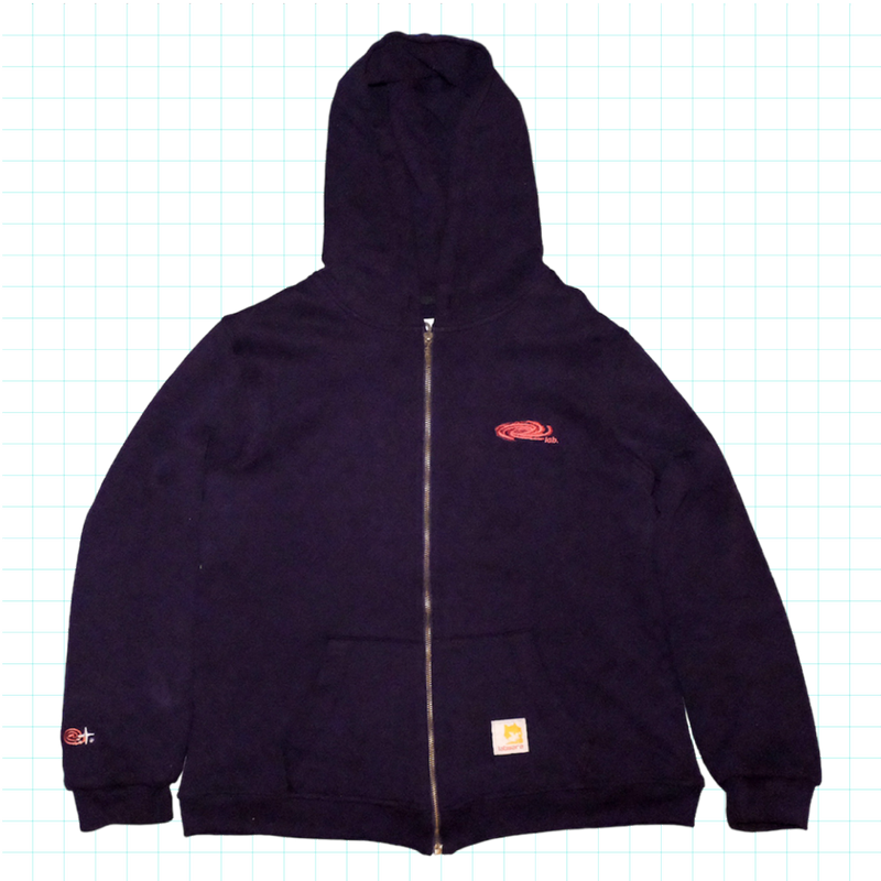 Labware Waffle Thermal Zip Up Hoodie - Eggplant