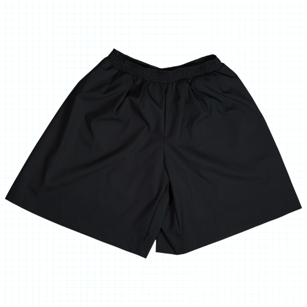 Micro Stripe Denim Pleated Box Shorts