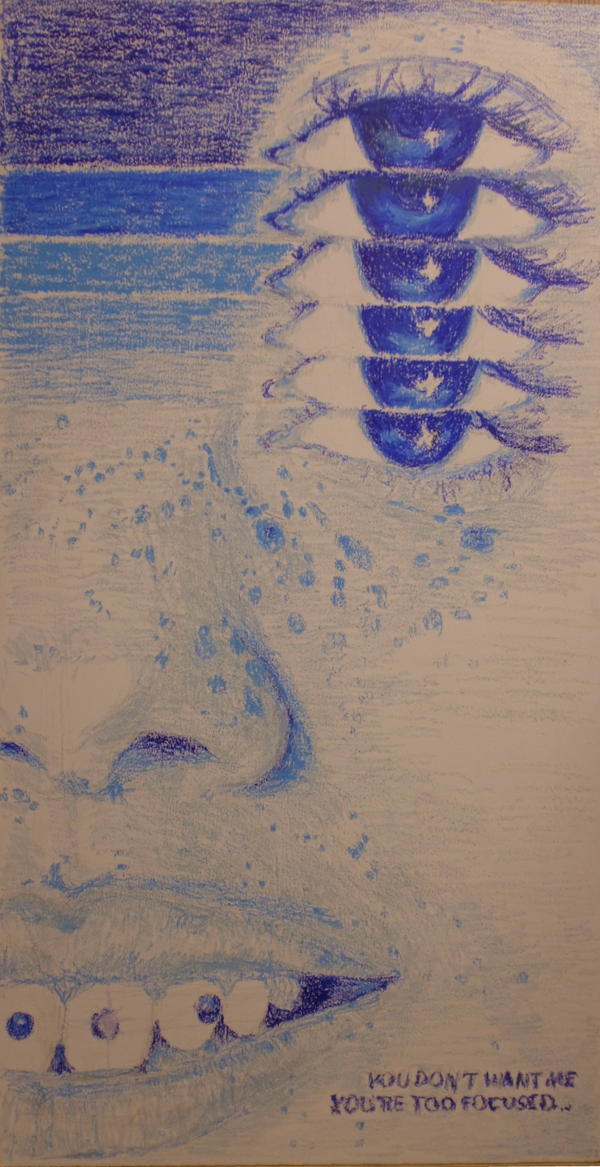 Fig 3.3 Focusing @2024 pastel on wood