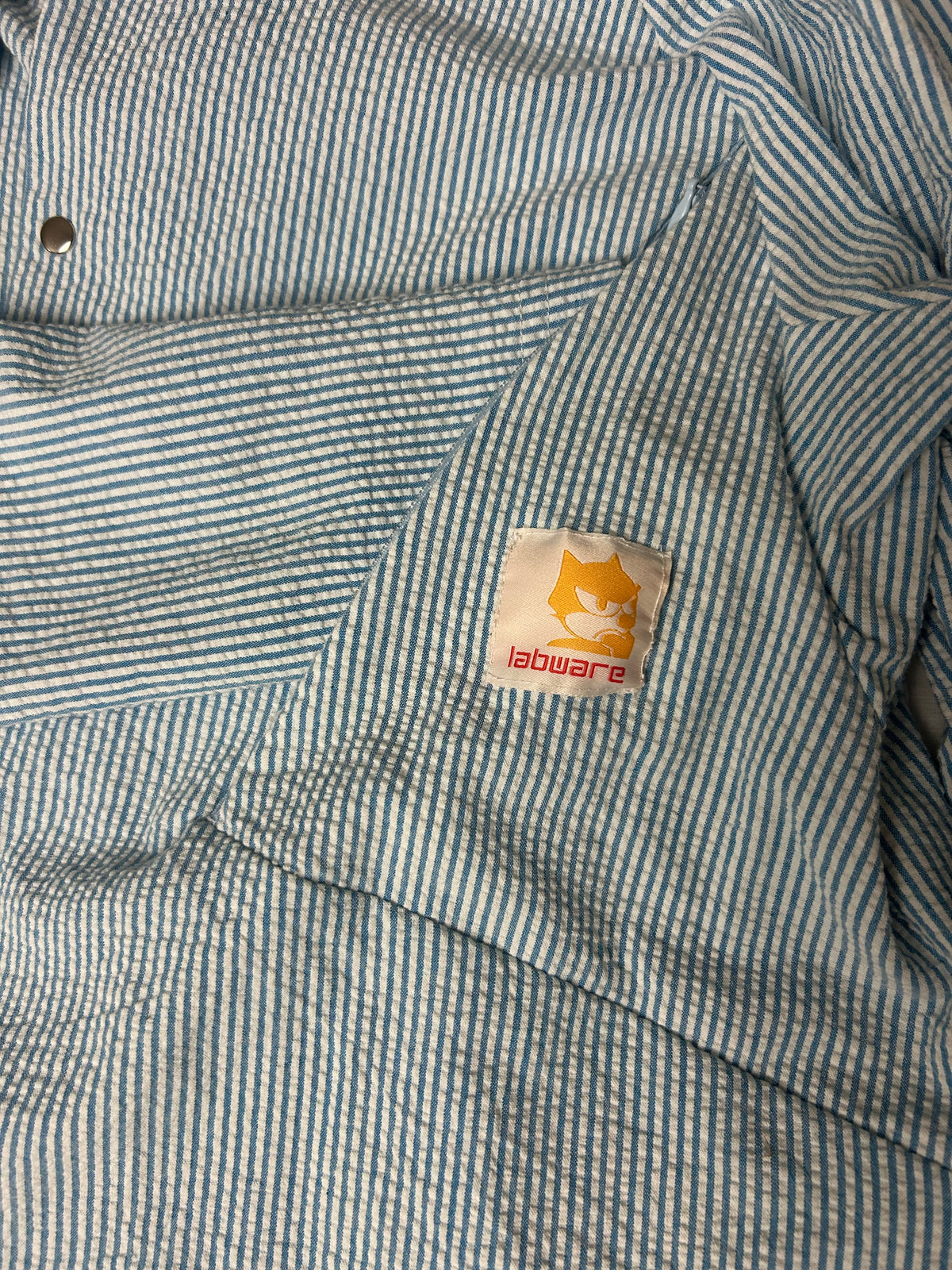 Lab Shacket - Striped Seersucker