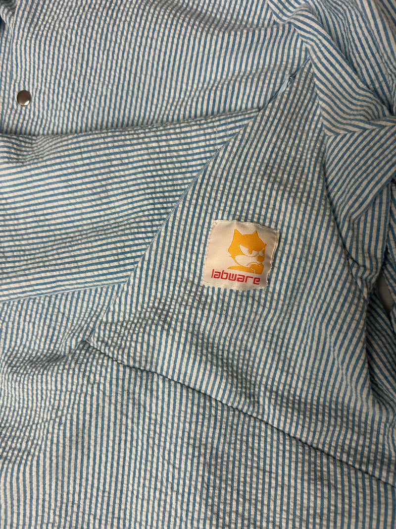 Lab Shacket - Striped Seersucker