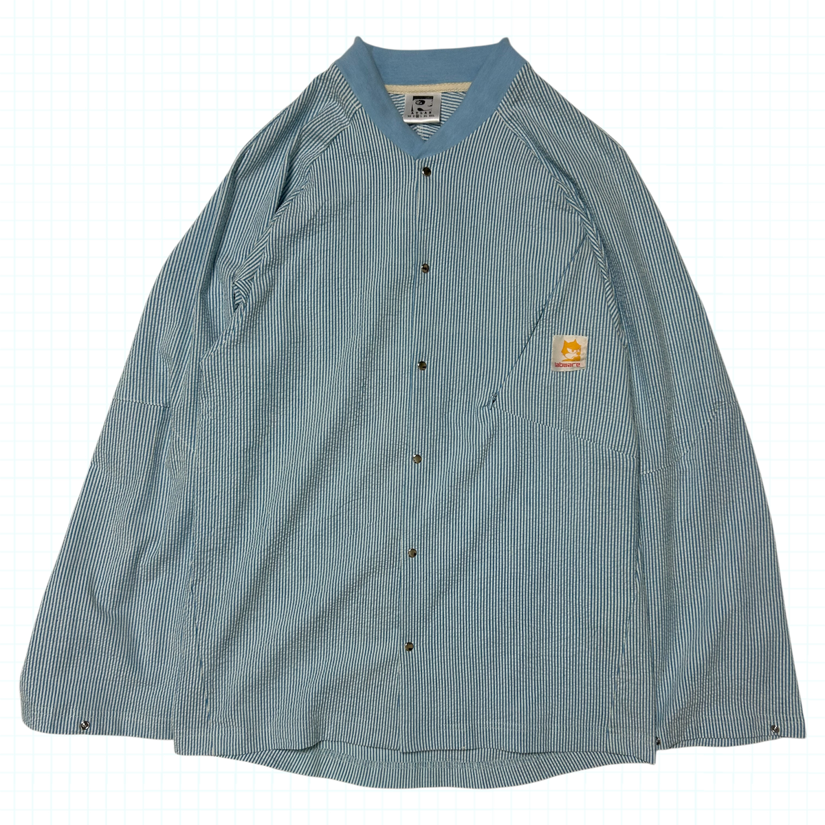Lab Shacket - Striped Seersucker
