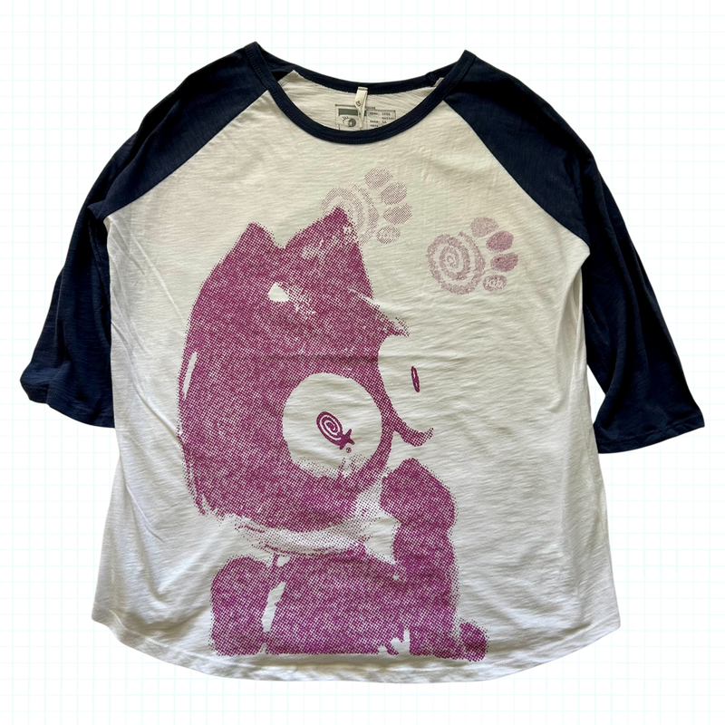 HELMET CAT Baseball Tee - Navy/White