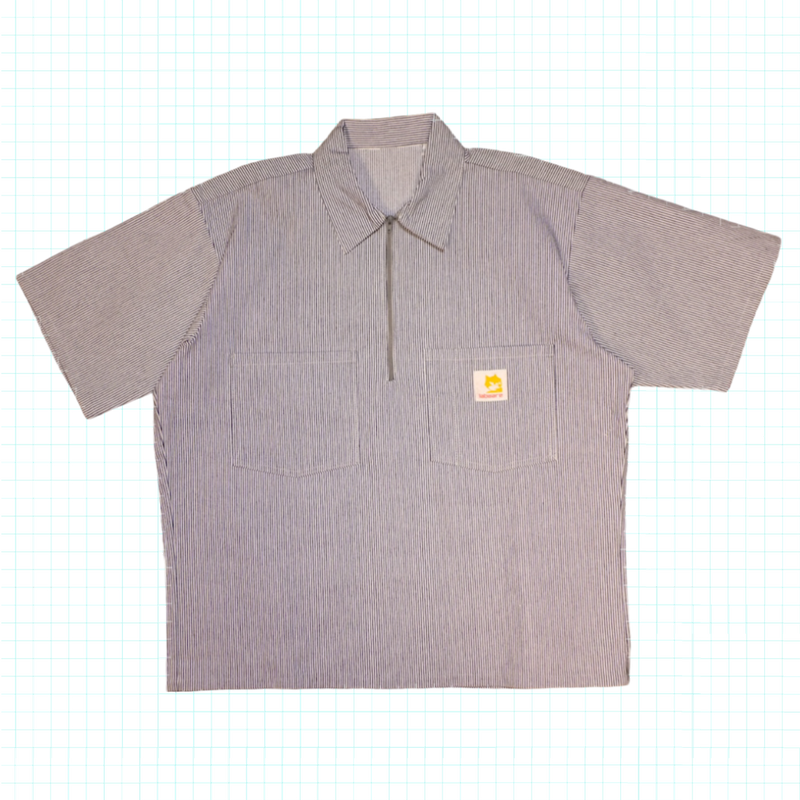 Labware Half-Zip Work Shirt - Hickory Stripe