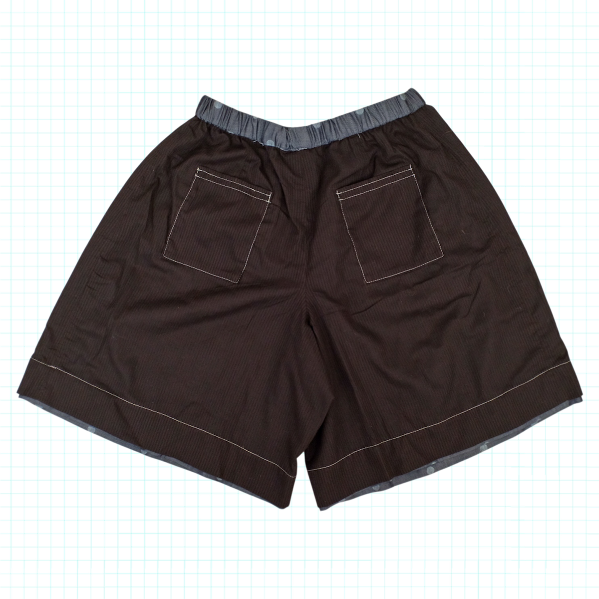 Shadow Dot Denim Reversible Shorts