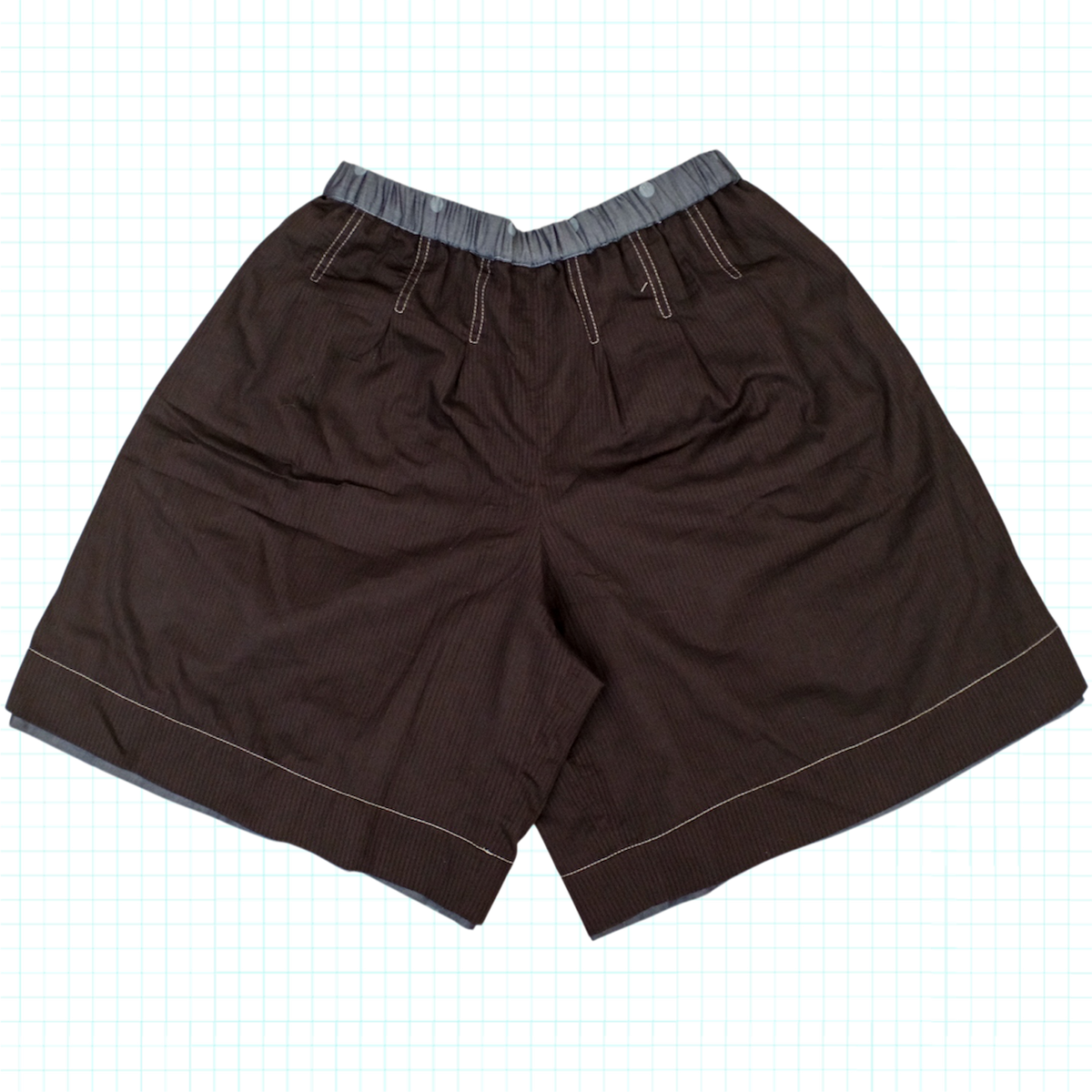 Shadow Dot Denim Reversible Shorts