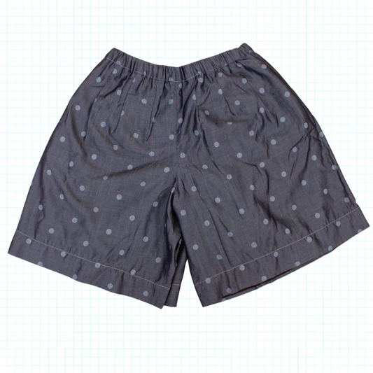 Shadow Dot Denim Reversible Shorts