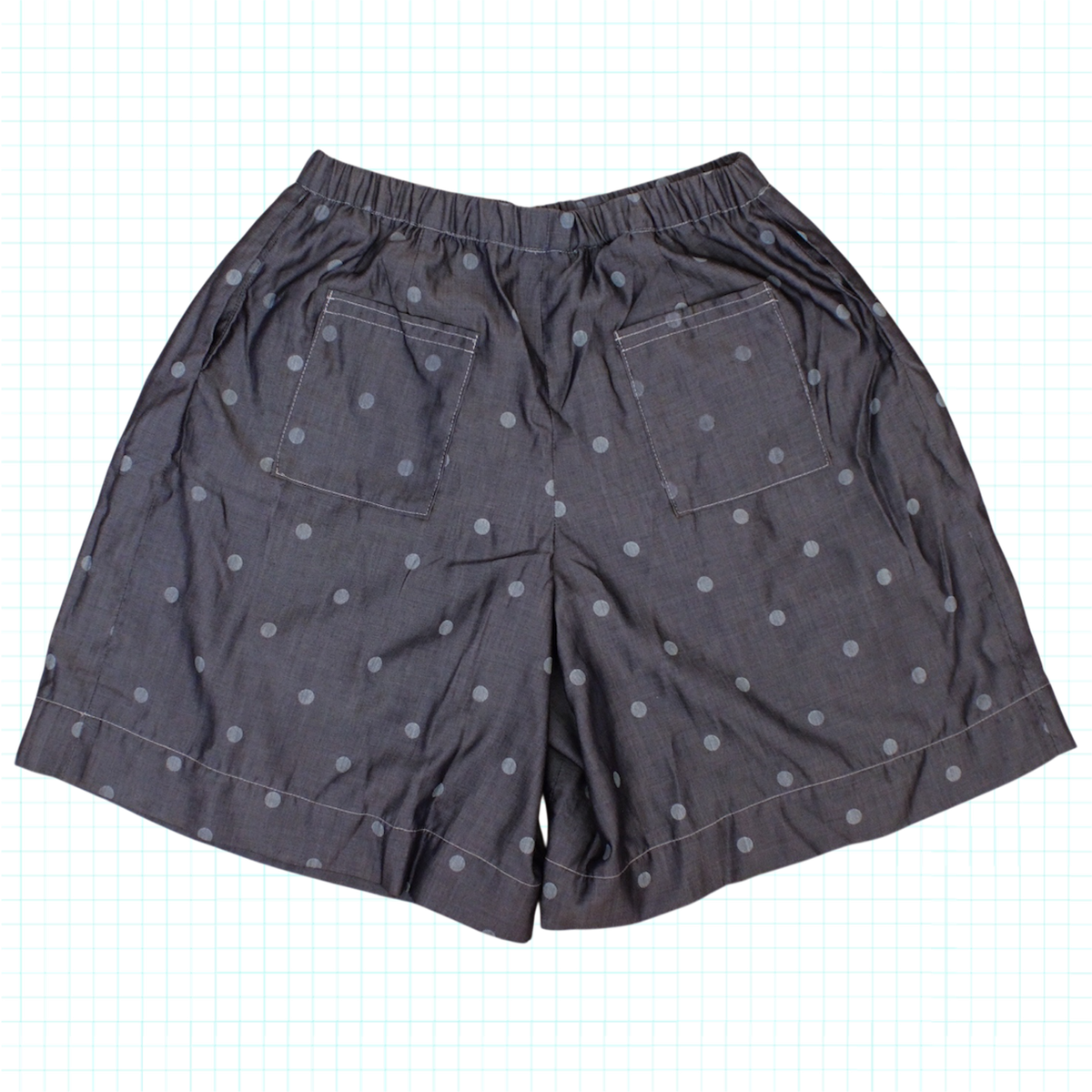 Shadow Dot Denim Reversible Shorts